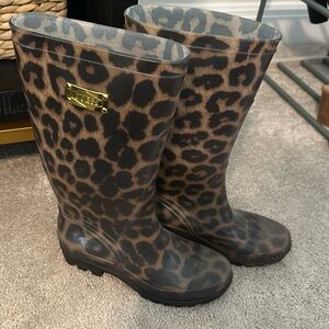 Guess cheetah print rain boots